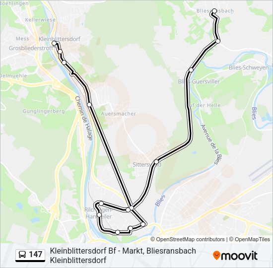 Автобус 147: карта маршрута