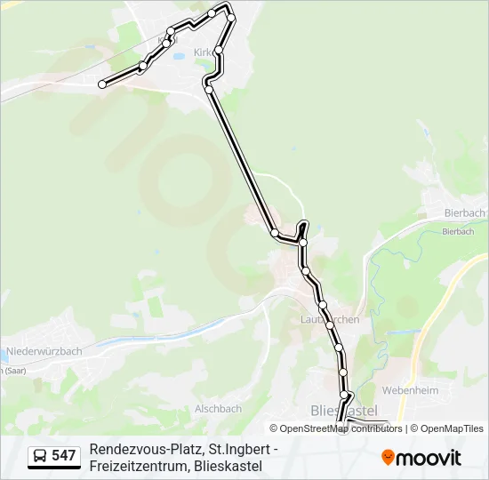 547 Bus Line Map