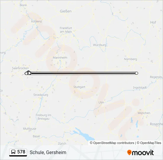 578 Bus Line Map