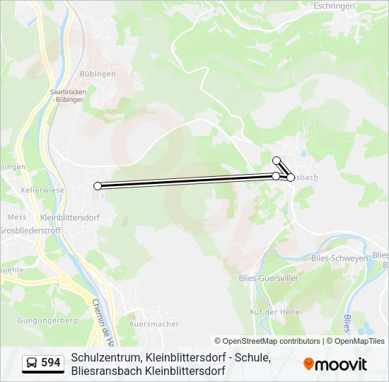 594 Bus Line Map