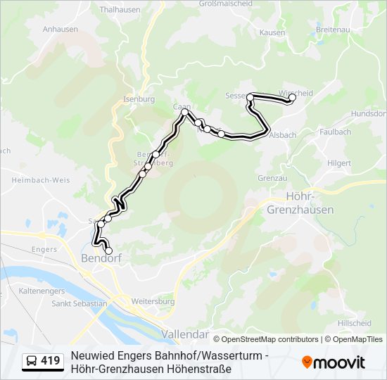 419 Route: Fahrpläne, Haltestellen & Karten - Wirscheid Wirscheid ...