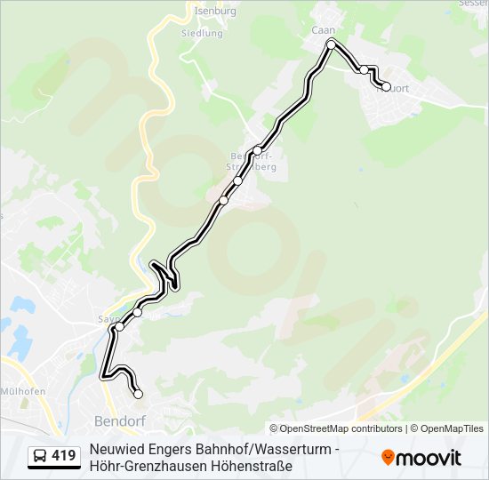 419 Route: Schedules, Stops & Maps - Nauort Weiherplatz (Updated)