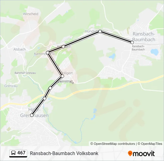 Автобус 467: карта маршрута