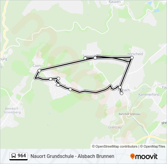 964 Bus Line Map