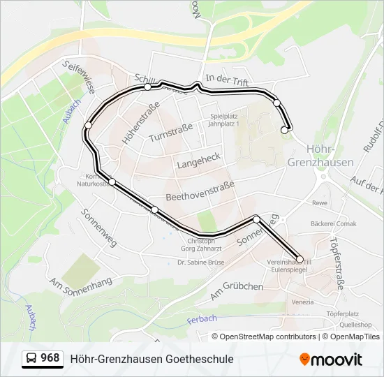 968 Bus Line Map