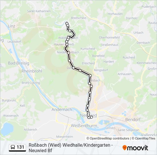 131 Bus Line Map