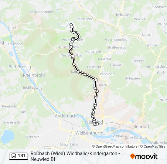 131 Bus Line Map