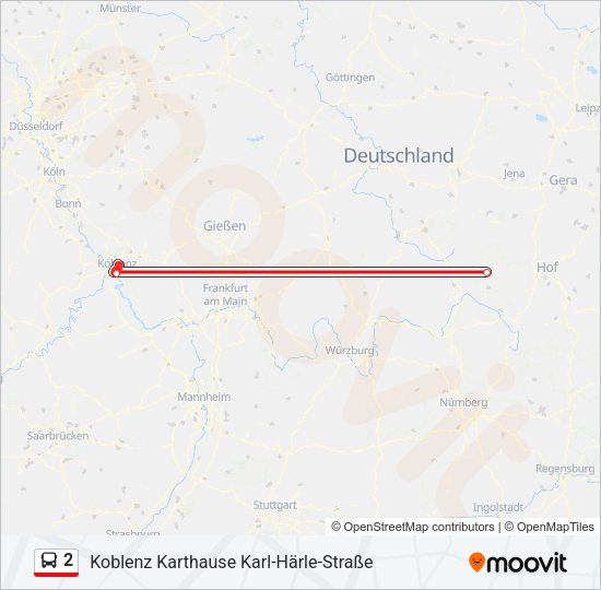 Автобус 2: карта маршрута