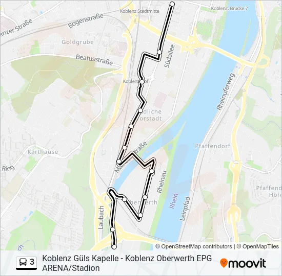 3 Bus Line Map