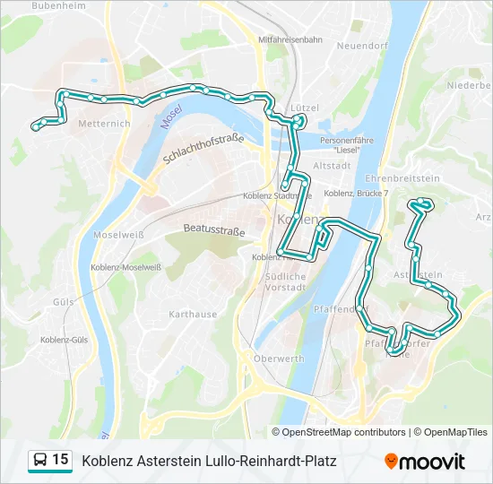 15 Bus Line Map