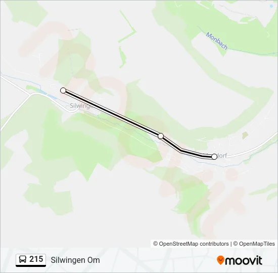 215 Bus Line Map