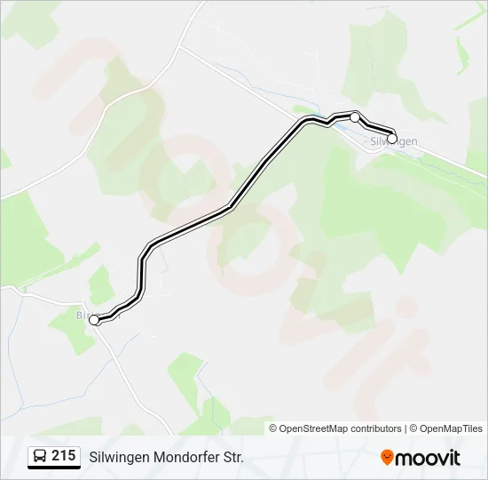 215 Bus Line Map