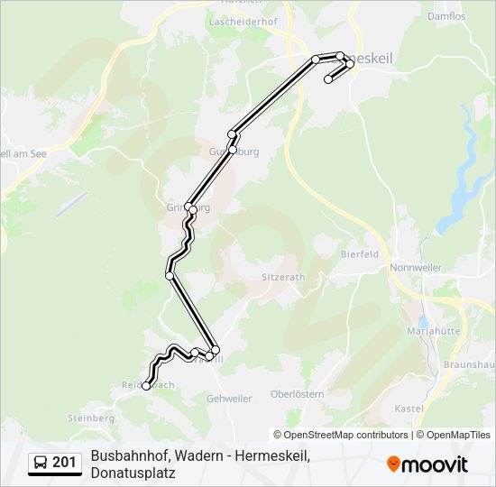 201 Bus Line Map