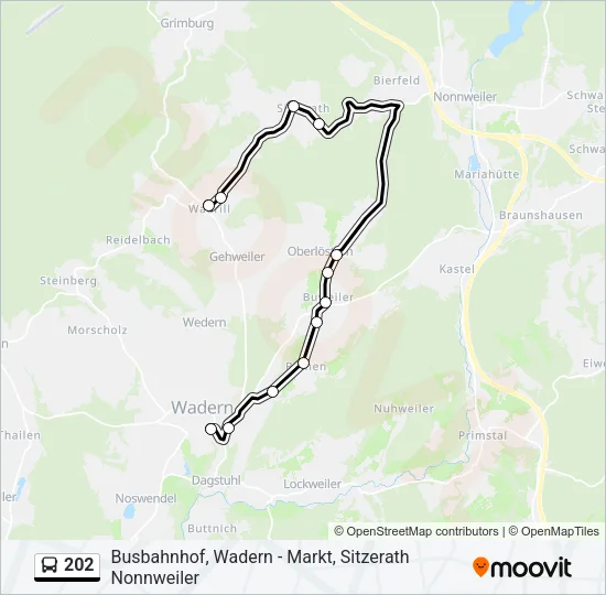 202 Bus Line Map