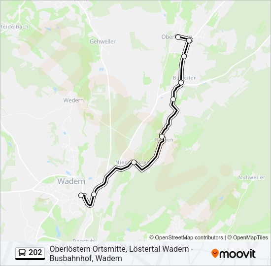 202 Bus Line Map