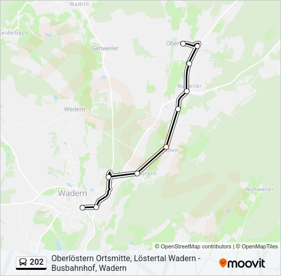 202 Bus Line Map