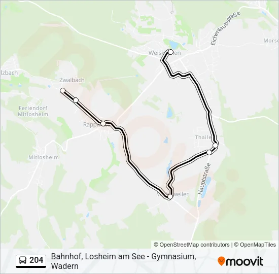 204 Bus Line Map