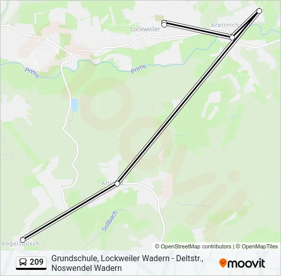 209 Bus Line Map