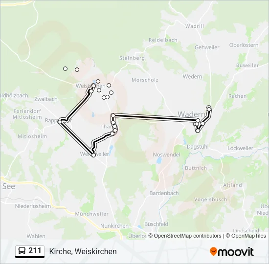 211 Bus Line Map