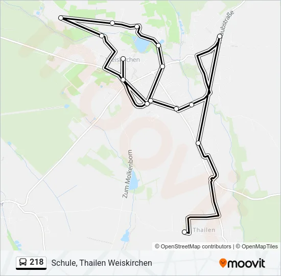 218 Bus Line Map