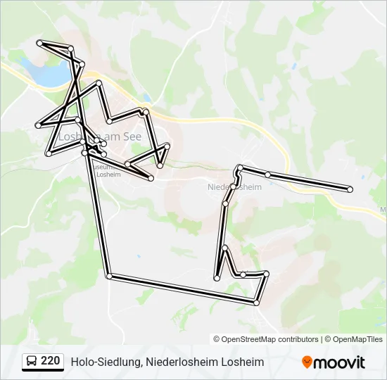 220 Bus Line Map