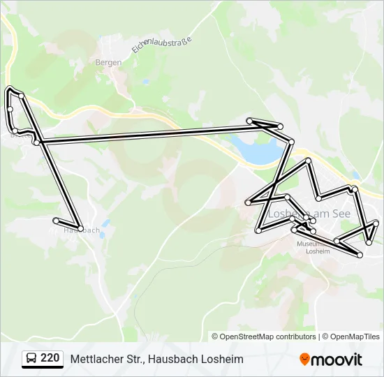 220 Bus Line Map