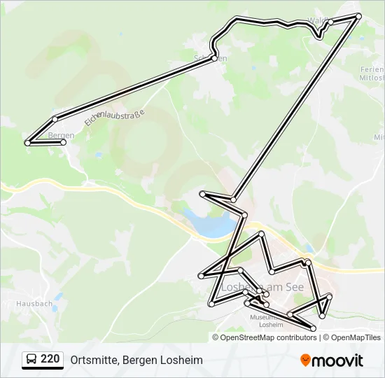 220 Bus Line Map