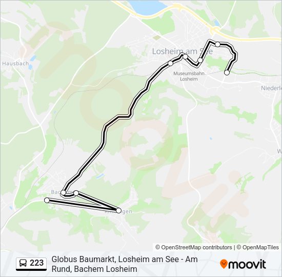 223 Bus Line Map