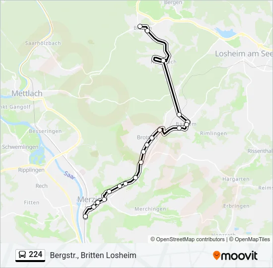 224 Bus Line Map