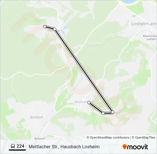 224 Bus Line Map