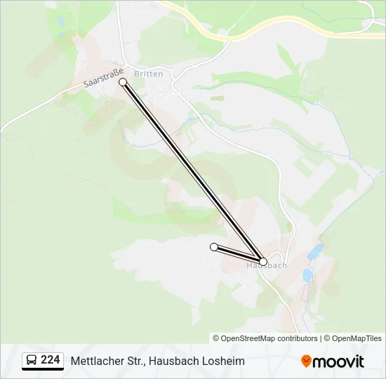 224 Bus Line Map