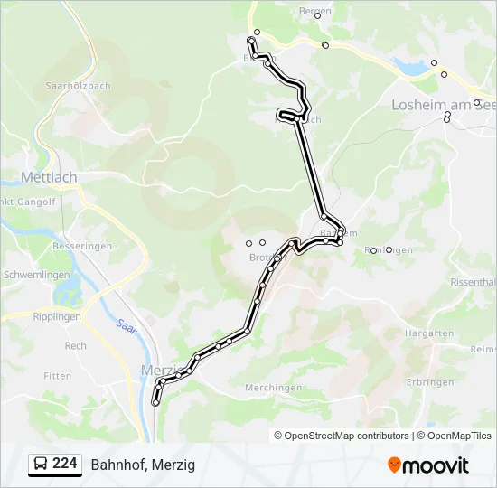 224 Bus Line Map