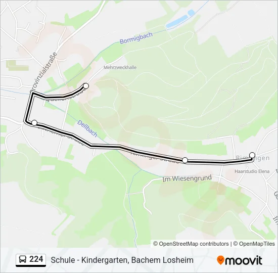 224 Bus Line Map