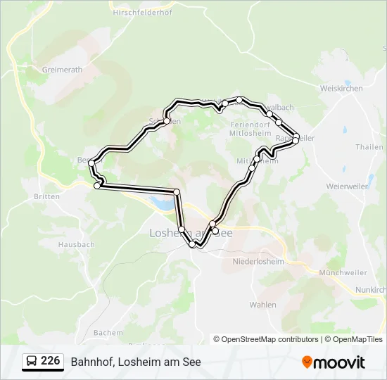 226 Bus Line Map