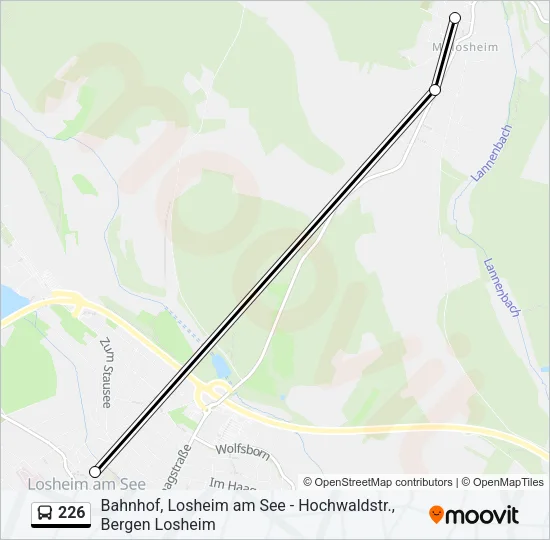 226 Bus Line Map
