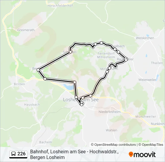 226 Bus Line Map