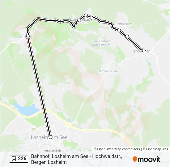226 Bus Line Map
