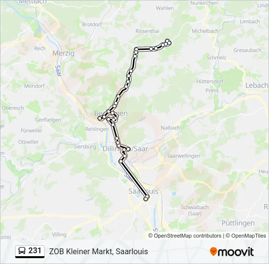 231 Bus Line Map