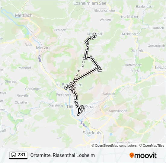 231 Bus Line Map