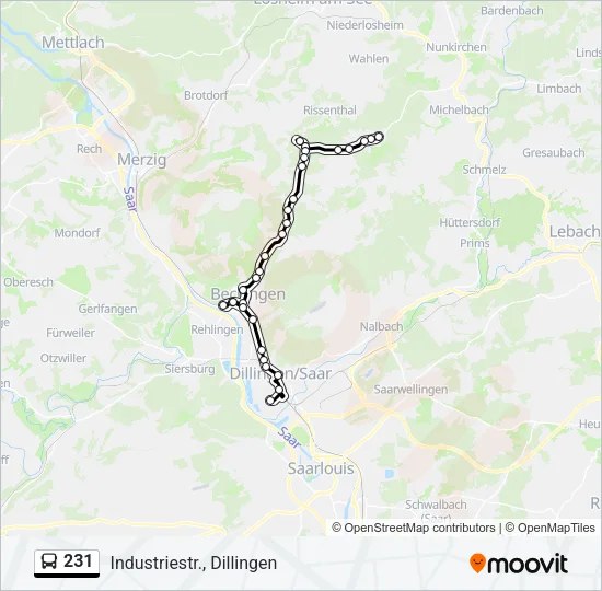 231 Bus Line Map
