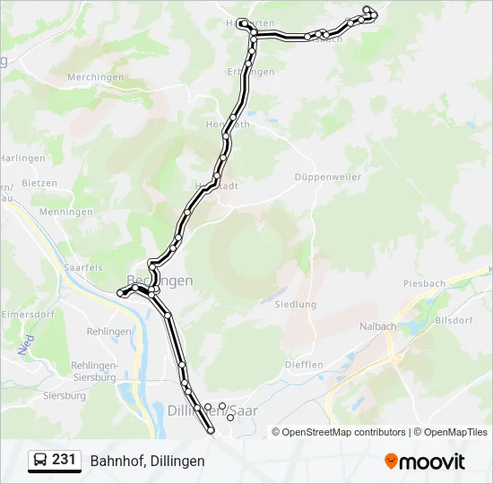 231 Bus Line Map