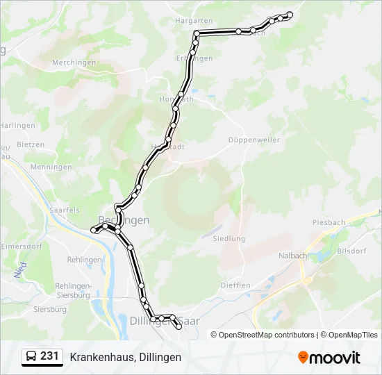 231 Bus Line Map