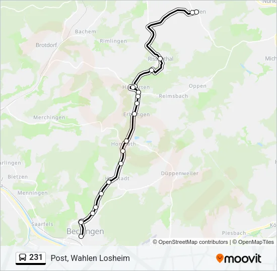 231 Bus Line Map
