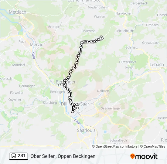 231 Bus Line Map