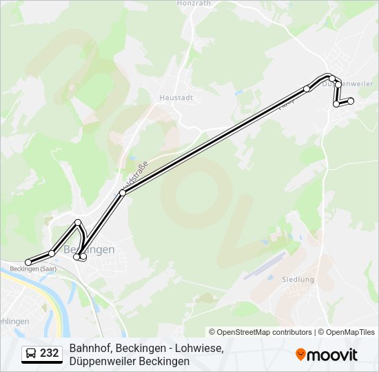232 Bus Line Map