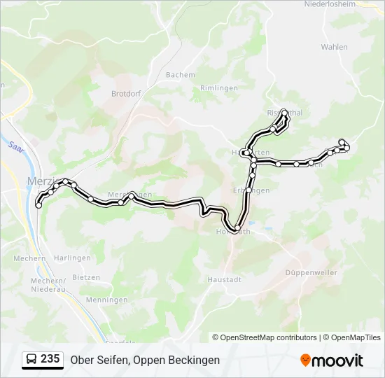 235 Bus Line Map