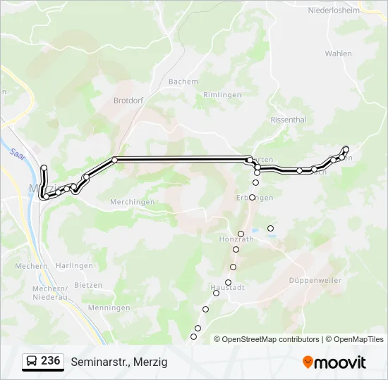 236 Bus Line Map
