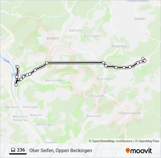 236 Bus Line Map