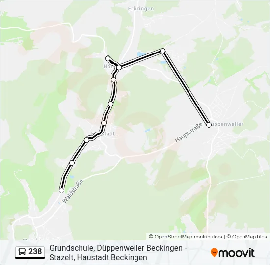 Buslinie 238 Karte