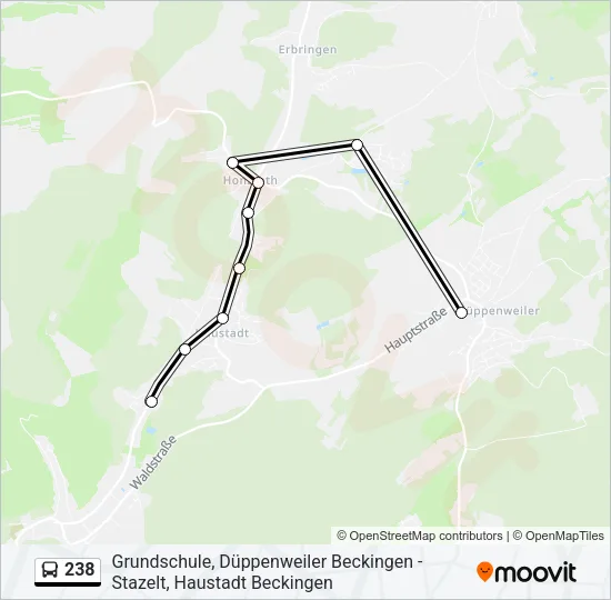 238 Bus Line Map